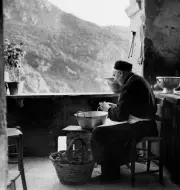 Italy Lazio Subiaco A Monk From The Monastery Of San Benedetto 1950 OLD PHOTO