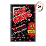 5x Packs Pop Rocks Strawberry Flavor Popping Candy .33oz ( Fast Free Shipping )