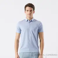 在飛比找momo購物網優惠-【ROBERTA 諾貝達】男裝 機能環保藍條紋短袖POLO衫