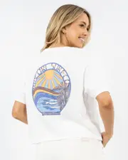 [Rip Curl] Rip Curl Women's Sun & Sea Cropped T-Shirt in Bone Cream Size Small S Bone Cream