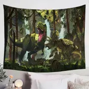 Protection Fight Cool Dinosaurs Art the Dinosaurs Forest Tapestry
