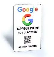 Social Media Smart Contactless Sharing NFC Google Connect Card Tap + QR Code
