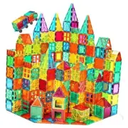 Magnetic Tiles with 2 Cars, STEM Educational Building Blocks for Kids 100PCS