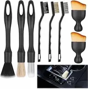 Crevice Cleaning Brushes 8 Pcs Car Brush Set, Car Interior Clean Brush Tools, Auto Interior Dust Brush, Car Detailing Soft Bristles Brush for Cleaning Dashboard, Engines, Wheel