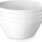 Large Salad Bowls 1730ml Set of 4 - Ceramic Serving Bowls for Salad, Mixed Fruit, Pasta, Oatmeal, Snacks - White Bowls