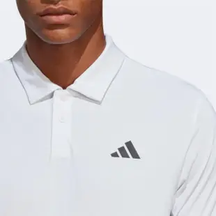 【adidas 愛迪達】Club Polo 男 短袖上衣 POLO衫 運動 網球 休閒 吸濕 排汗 亞洲版 白(HS3277)