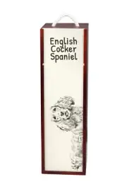 English Cocker Spaniel Wine Box With Dog Art-Dog
