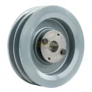 Cast Iron 6.25" Dual Groove Pulley Belt B Section 5L with 7/8" Sheave Bushing
