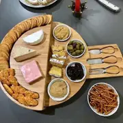 Cheese Board Cutlery Cutter Set With Slide Out Drawer Cooking Tools Slicer Fork Scoops Cut TAO