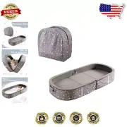 Cozy Foldable Toddler Travel Cot with Waterproof Sheet - Ideal for Sleepovers