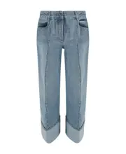 Bottega Veneta Turn-Up Hem Denim Jeans IT40,IT42,IT38 Gray