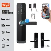 FINGERPRINT PASSWORD SECURITY LOCK SMART DOOR LOCK 3D FACE RECOGNITION CAMERA