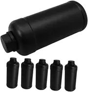 OKUMEYR 6pcs Plastic Bottle Plastic Square Bottle Liquid Containers with Lids Lab Reagent Bottles Plastic Lab Bottles Laboratory Bottles Bottle with Cap Liquid Plastic Opaque Bottles Black