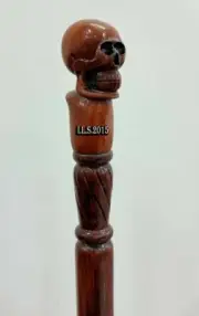 Nautical Skull cane wooden walking stick-wooden Handle cane Collectible Handicra