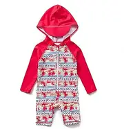 [ADAVERANO] Baby Girls Hooded Sunsuits/Swimsuits UPF 50+ One Piece Zipper