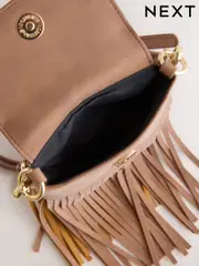 Tan Brown Fringe Phone Bag (AP3010) | $45