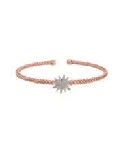 Meshmerise 18K Over Silver 0.15 ct. tw. Diamond Mesh Bangle Bracelet