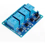 5V 4 Channel Relay Module For Arduino PIC ARM DSP AVR MSP430 Blue- Blue