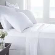 800Thread Count 100%Natural Cotton 4Piece 15''Deep Sheet Set Twin XL White Solid