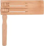 COSMEVIVI Traditional Matraca Rattle for Boys and Girls Wooden Soundboard Ratchet Noise Maker Double Row Notes for Parties Sports Events