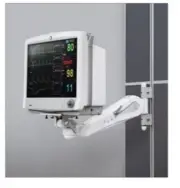 Amico AHM-053-V Monitor Arm w/ PHILIPS INTELLIVUE SHELF & Vertical Rail Adapter