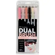 Tombow Dual Tip Brush Pens Portrait 6 Pack