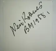 NEIL ROBERTS AFL FOOTBALL SIGNED IN PERSON INDEX CARD BROWNLOW MEDAL