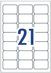 [21 Per Page] A4 Self Adhesive Address Labels Laser Inkjet Print Mailing Stickers Label 100 Sheets