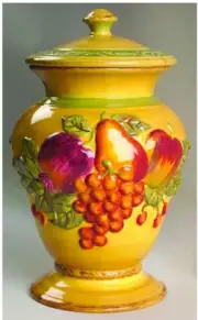 Chris Madden Home Collection for JC Penney, Marsala Biscotti Jar 12”