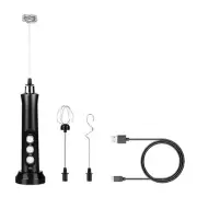 USB Electric Milk Frothers 3 Speed Egg Stiring Foamer 3 Whisk Handheld Egg1826