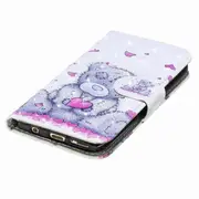 3D Diamond Encrusted Painting Pattern Coloured Drawing Horizontal Flip PU Leather Case For Galaxy S8plus
