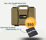 Tough Move Two Pistol Hand-gun Case - Stackable Storage With Tsa Lock Hole #1412 Tan