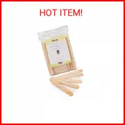 Dukal Large Wooden Wax Sticks - Body Hair Removal Applicator for Waxing 100 Pack