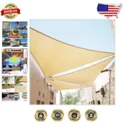Heavy Duty 18' Triangle Shade Sail - 95% UV Blockage, Waterproof Protection
