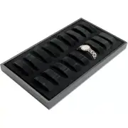 1.20 Lbs 14-3/4'' Black Velvet 18 Slot Women's Watch Tray Display Case Jewelry