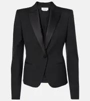 [McQueen] McQueen Single-breasted wool blazer AU 16 black