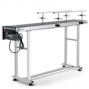 VEVOR Belt Conveyor, 1498.6 x 198.1 mm Conveyor Table Heavy Duty Stainless Steel Motorized Belt Conveyor for Inkjet Coding Applications Powered PVC Be