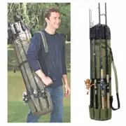 5 Rods Tube Fishing Rod Bag Case Fishing Tackle Carrier Pole Storage Portable