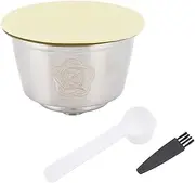Cup Reusable Coffee Pods, Stainless Steel Reusable Coffee Capsule Cup Refillable Coffee Pod Cup with Silicone Cover