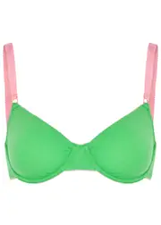 Dora Larsen Angie Stretch-cotton Underwired bra - Green 34B