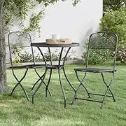 Folding Garden Chairs 2 pcs Expanded Metal Mesh Anthracite,Outdoor Chairs 9.45KG-317338