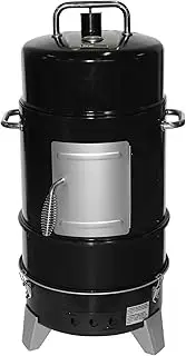 Grill Boss 4 Tier Vertical Freestanding Charcoal Smoker Portable BBQ Grill with Temperature Gauge for Outdoors, 564 Square Inch Cooking Area, Black