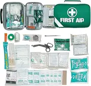 Camping Travel First Aid Kit, 258PCS Emergency Survival Kit, Travel First Aid Pouch for Any Emergencies, Ideal for Home, Office, Travel, Car, Vehicle, Camping, Hiking,Boating, Workplace & Outdoor, ARTG Number 400472 (1 Pack)