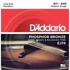 NEW D'Addario EJ74 Phosphor Bronze Mandolin Strings - Medium - .011-.040