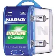 Narva Everlife Headlight Globes - H4, 12V 60/55W, 48889BL2