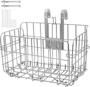 BESPORTBLE Foldable Metal Bike Basket for Rear Rack Capacity Detachable Bicycle Storage Basket Easy to Install for Groceries Books and Picnic Supplies