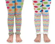 Jefferies Gray White Chevron Dot Ruffle Footless Tights 6-18M 18-24M 2-4Y 4-6Y
