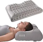 WONDERPEDIC Bamboo Charcoal Cervical Orthopaedic Memory Foam Pillow，Ergonomic Contour Support Pillow for Neck and Shoulder Pain Relief with Bamboo Cover(Gray)