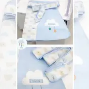 Korean Traditional Style Baby Carrier Sky Blue Color Sling Toddler PODAEGI