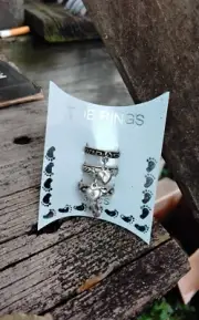 NEW Set of 3 Vintage Toe Rings with Dangling Charms
